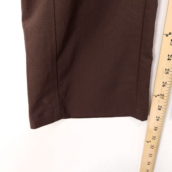 Patagonia Mystery Pants Flat Front Wide Leg Polyester Womens 8 Brown - Picture 10 of 14